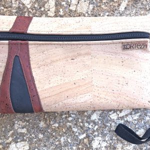 Bolso de Mano Natural/Teja/Negro