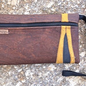 Bolso de Mano Oscuro/Mostaza